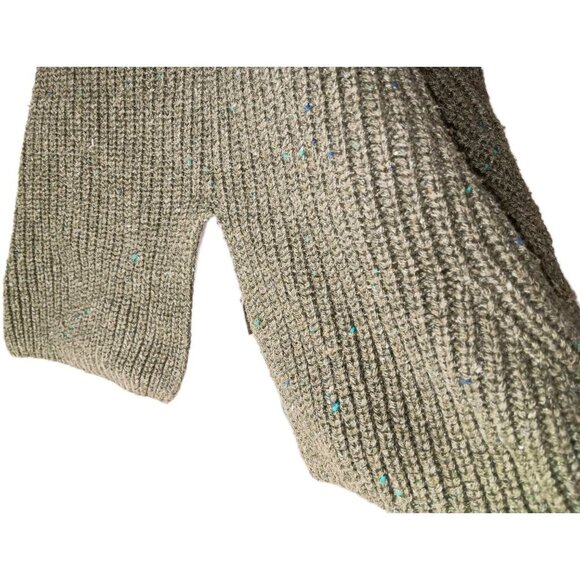 Talbots Ribbed Knit Open Front Cardigan Sweater Sleeveless Women's size M Green - Picture 3 of 11